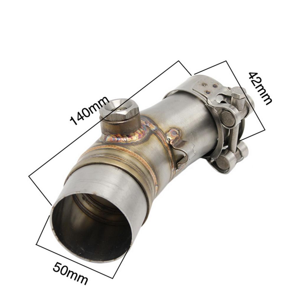 Tubo de escape medio de acero inoxidable para motocicleta, para Kawasaki ER6N