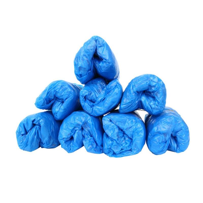 100Pcs/set Disposable Shoe Covers Disposable Plastic Thick Cover Shoe Shoe Outdoor Cleaning Waterproof Day Rainy Cover Carp G2L2