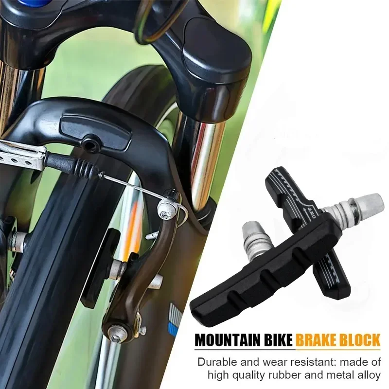 Pastillas de freno en v para bicicleta, accesorios de ciclismo de larga duración, de goma, silenciosas, 75g, 1 a 10 pares
