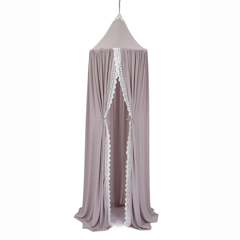 Mosquitera con dosel para bebé, cortina para cama de princesa, ropa de cama, cuna, decoración para habitación de niños, tienda de juegos para casa: Gris