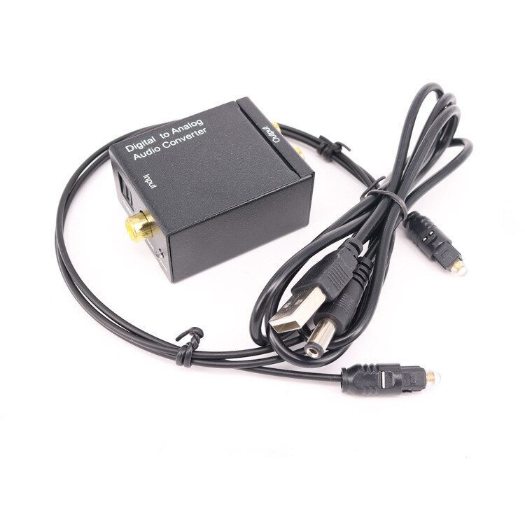 Digital to Analog Audio Converter Digital Coaxial/Optical Fiber to Analog Box Digital to Analog
