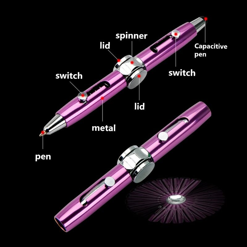 Fidget Pen Fidget Spinner Toy EDC Anti Stress Relief Metal Shell For Stundent Kids Adult