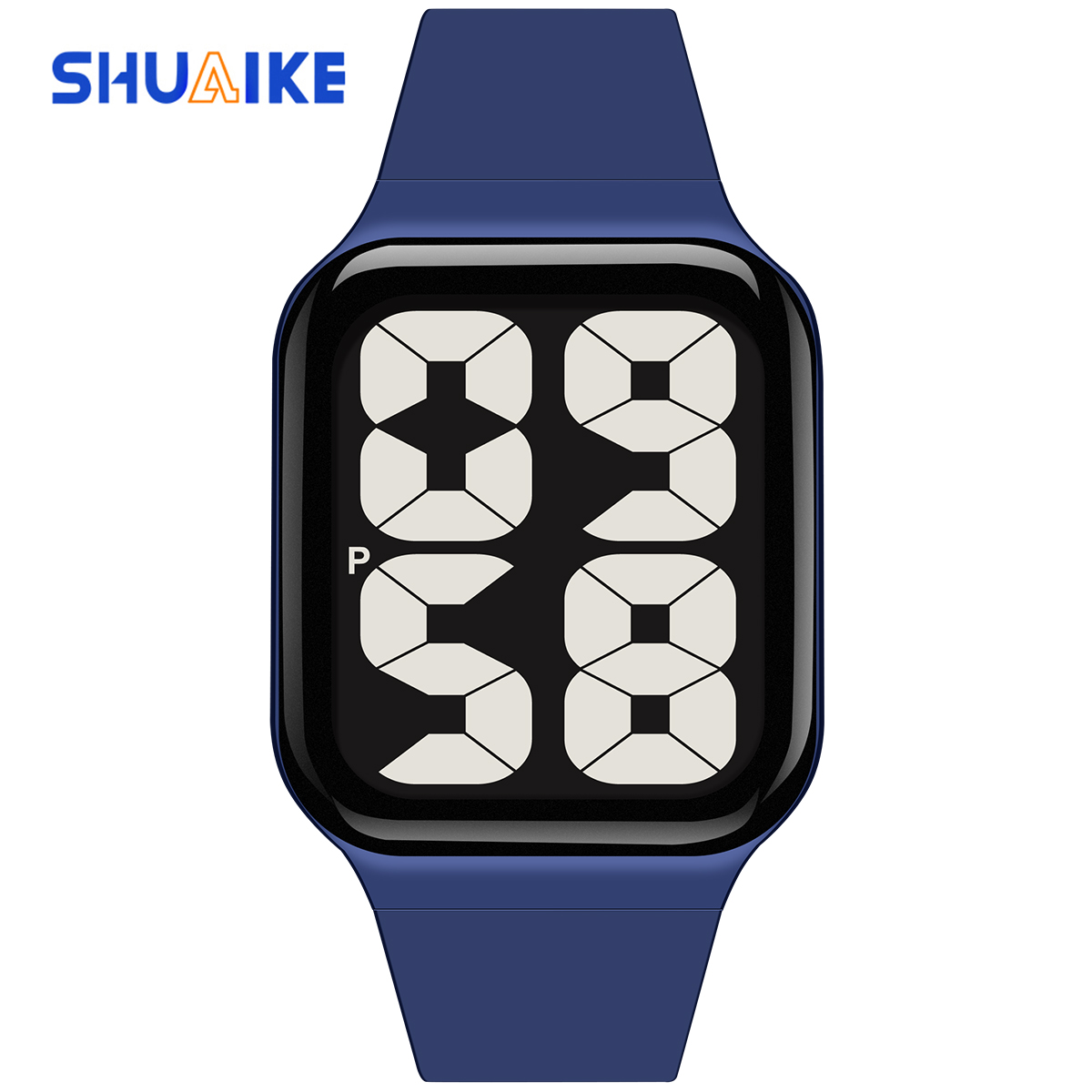 SHUAIKE 1089 Men's and Women's Simple Digital Sports Watch Large Digital Dial LED Digital Display Waterproof Watch