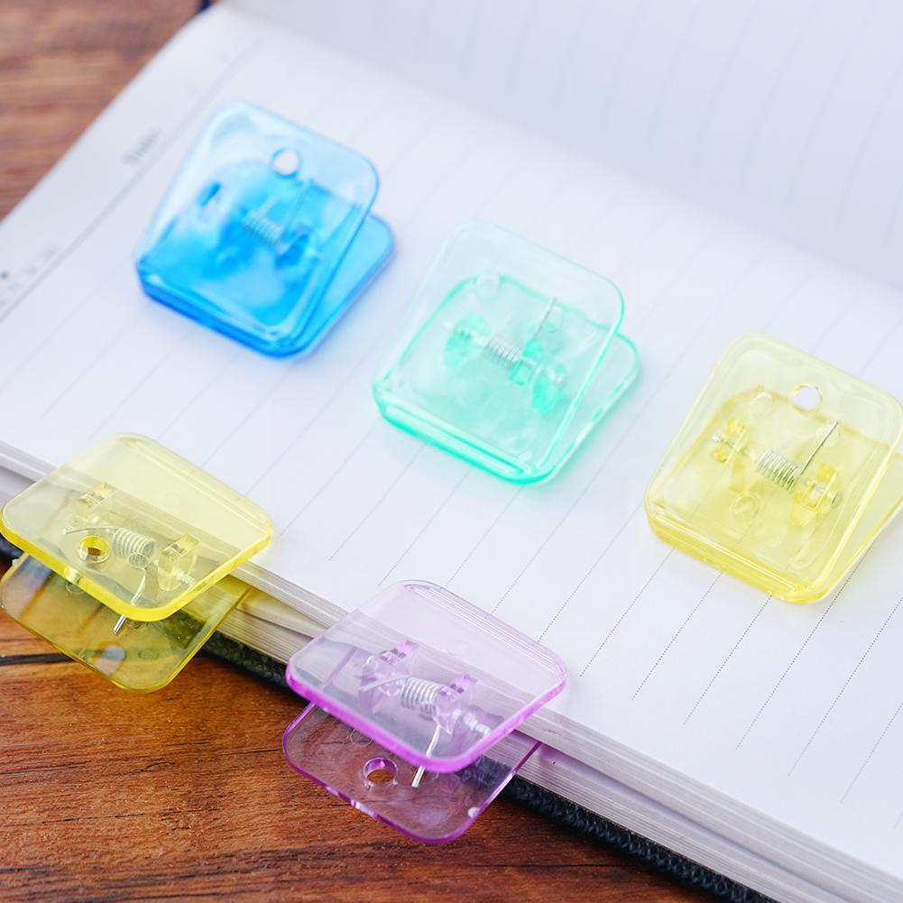 Multicolor Acrylic Clamp Paper Clips Ticket Holder School Supplies Paper Binder Office Student Documents Organizer Clip Boo Z0O9