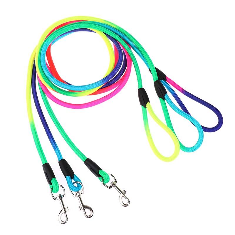 1Pc Nylon Rainbow Pet Dog Leash Walking Training Leash Cats Dogs Harness Collar