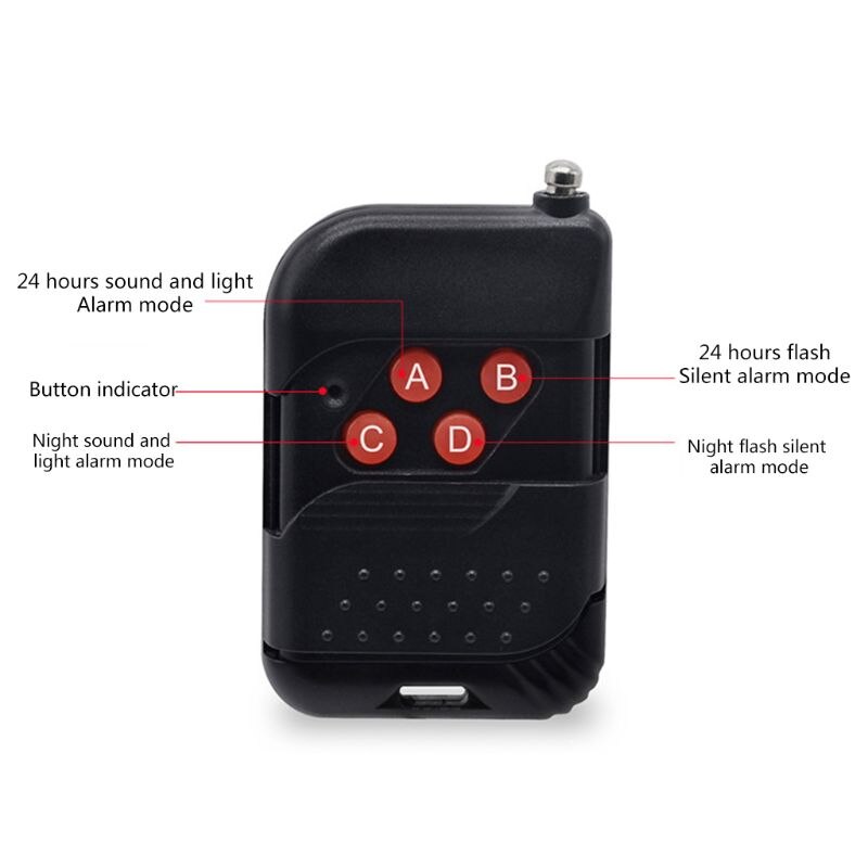 Solar Strobe Light with Motion Detector Remote Controller Solar Alarm Lamp 129db Sound Security Siren Lights IP65 Waterproof