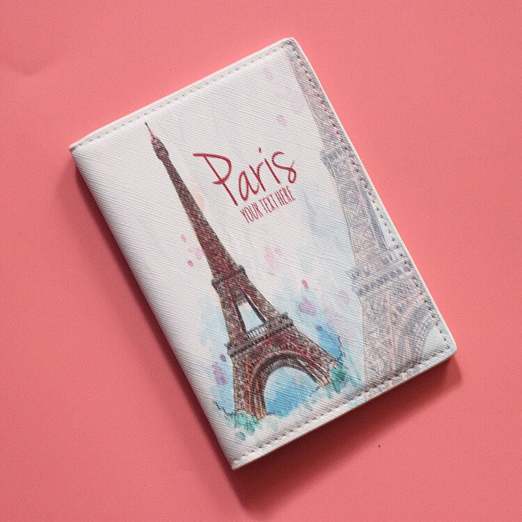 Luxury Paris Eiffel Tower Passport Cover for Women Men Travel Boy Passport Case Russia Travel Document Cover Passport Holders: Clear