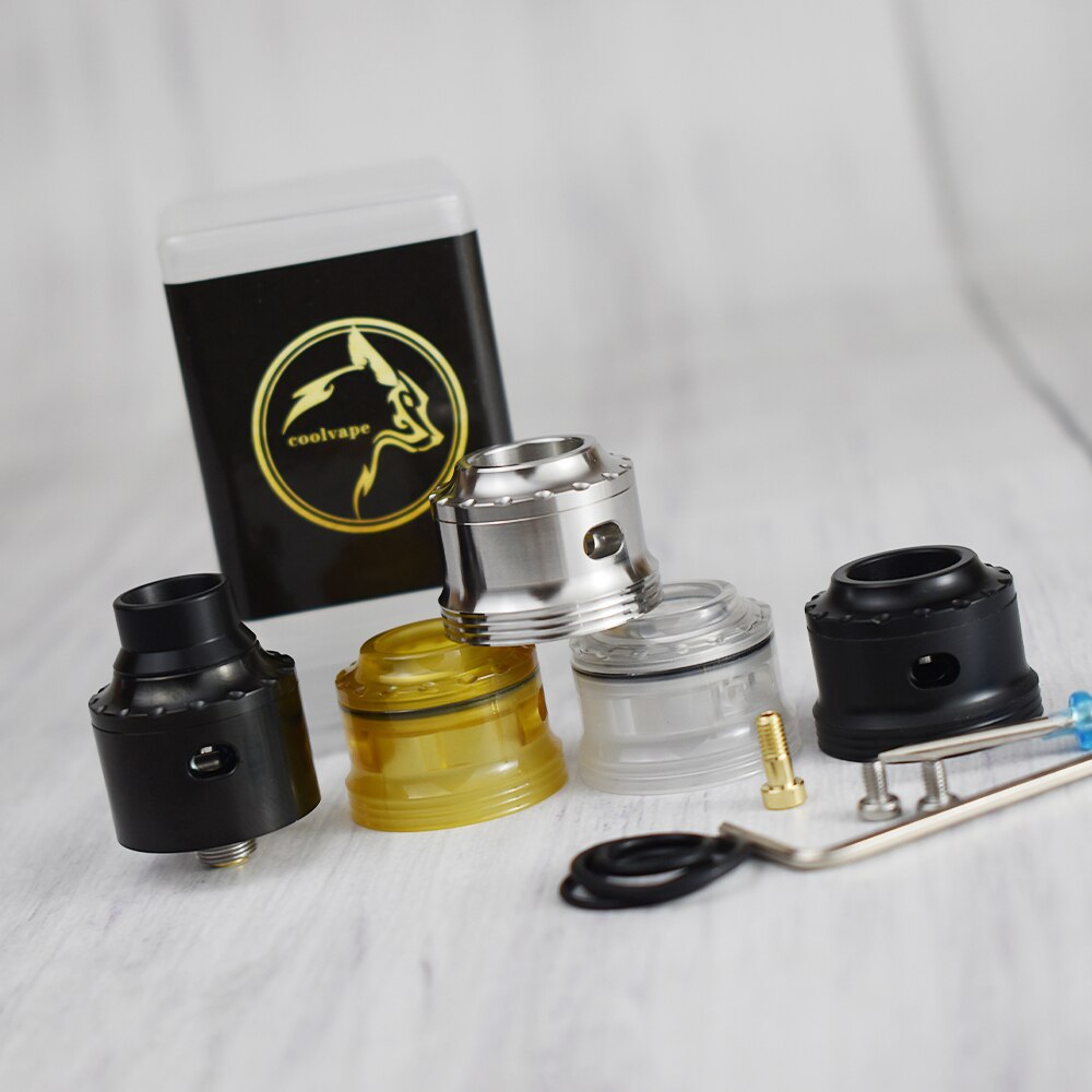 Coolvape Hellfire Maverick 22mm rda Single Coil rda mit bf pin airflow control 316ss Zerstäuber RDA vs la tropf rda: black--kit