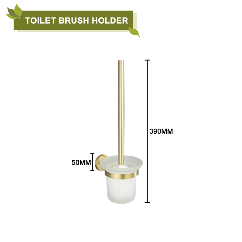 Accesorios de baño de oro cepillado, soporte de toalla, soporte de taza, colgador de anillo de toalla, soporte de papel, soporte de cepillo de inodoro, gancho para abrigo: Transparente
