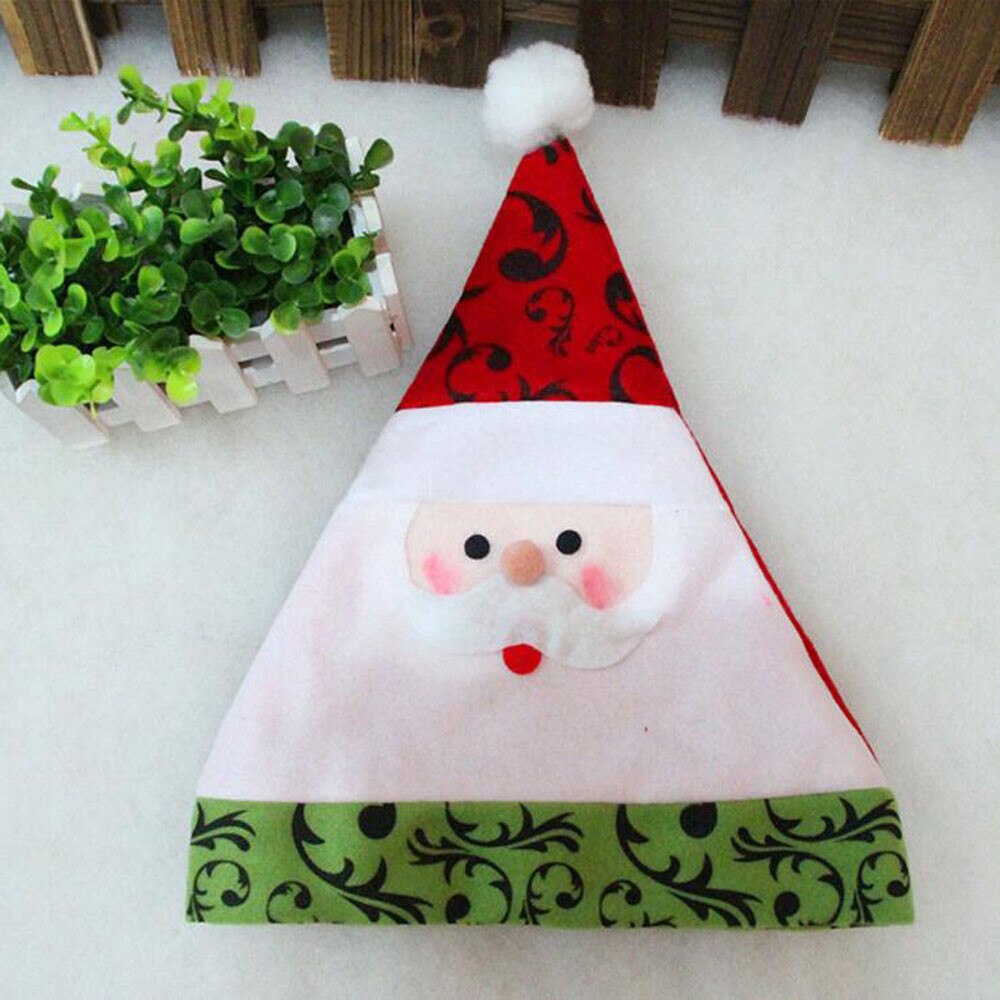 1PC Unisex Adult Xmas Red Cap Santa Novelty Hat for Christmas Party Merry Christmas Decoration W1017