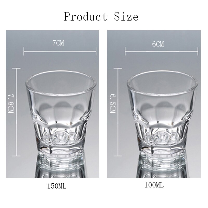 100ML/160ML 5-Pack Heavy Base Shot Glass Set Whiskey Shot Glass vodka tequila cordial espresso liqueur Small Wine Cup