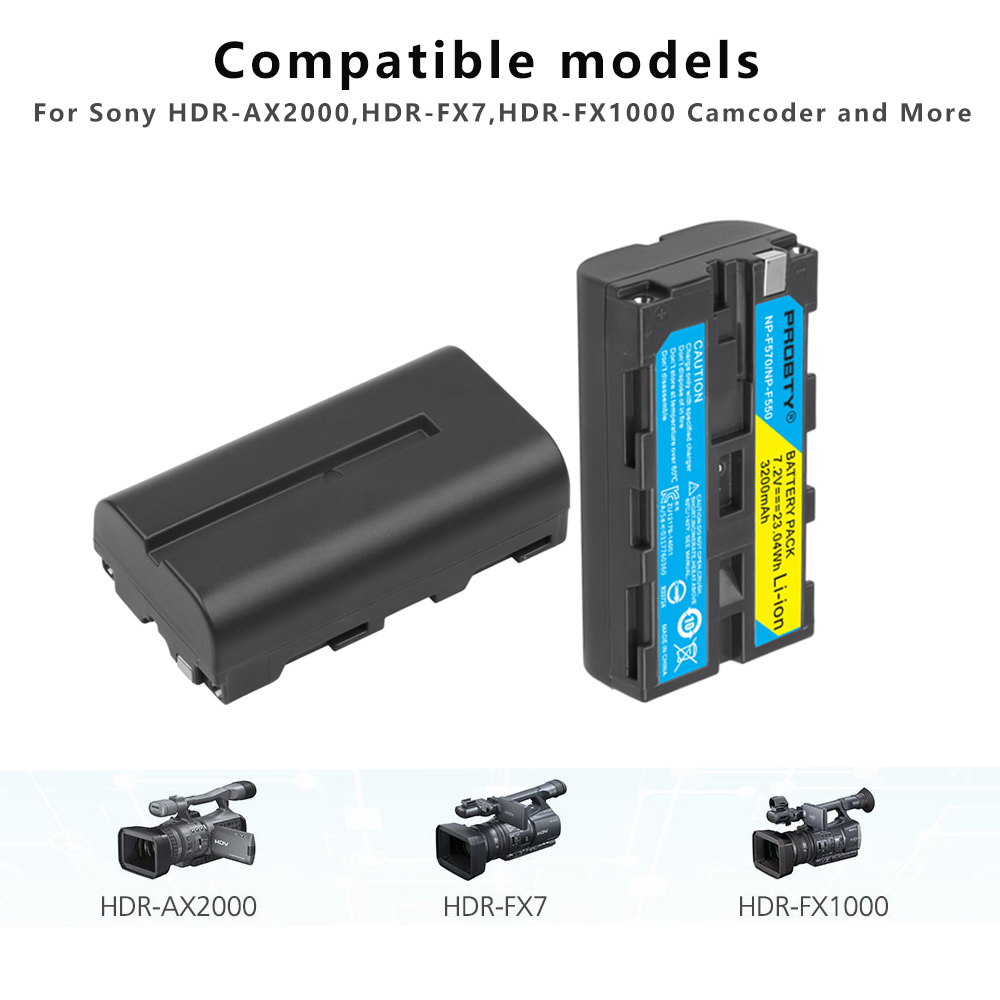 NP-F550 NP F550 NP-F570 3200mAh Camera Battery For Sony NP-F330 NP-F530 NP-F570 NP-F730 NP-F750 CCD-TRV81 CCD-RV100 L70