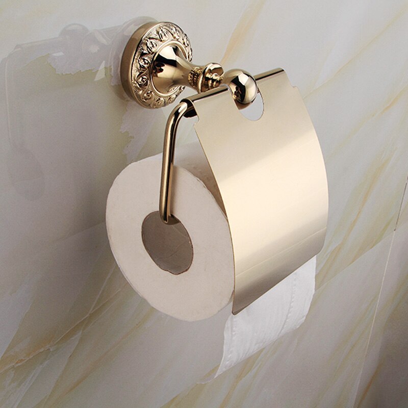 Antyczny mosiądz łazienka sprzętu zestaw złoty polerowany podwójny uchwyt na ręcznik akcesoria łazienkowe uchwyt ścienny robić montażu na ścianie łazienki produkty: papier uchwyt