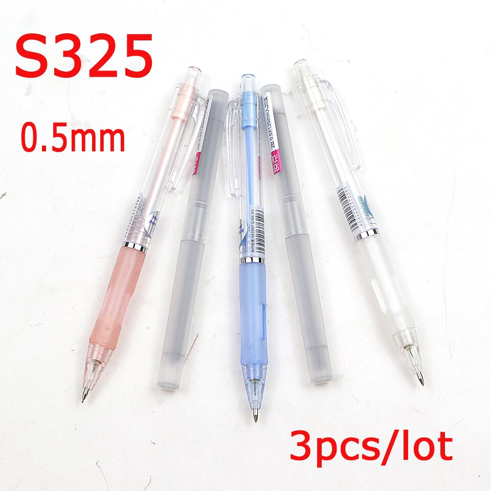 Mechanical Pencil 0.5/0.7mm 2B Cute Plastic Translucent Automatic Pencil Drafting Painting For Student School Office Supplies: 3Pen- 2Refill-0.5mm