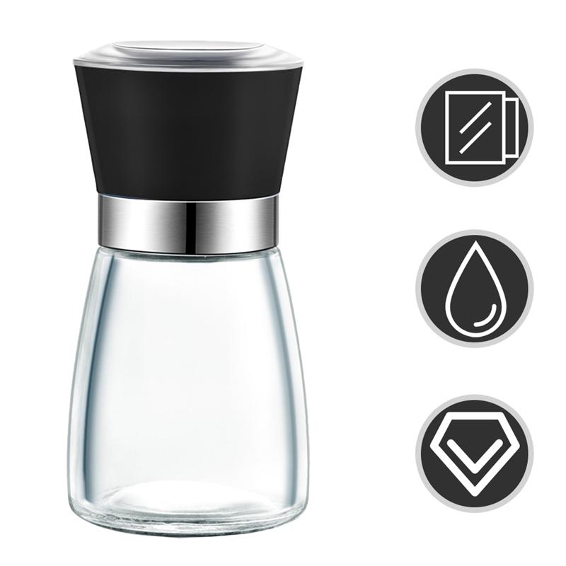 2 stk pepperkvern i rustfritt stål manuell pepperkvern for hjemmet (kartongpakking)