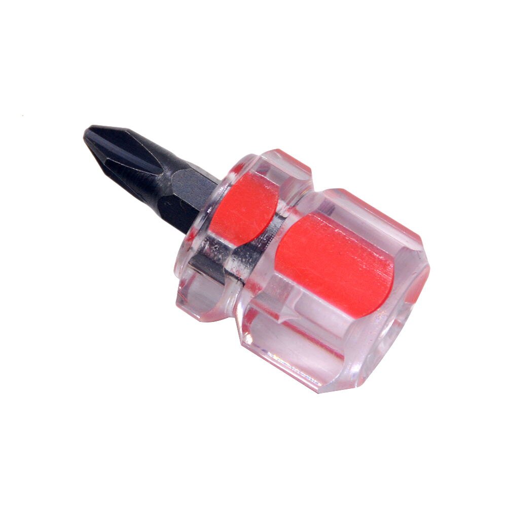 1 stk skruetrækkersæt sæt lille bærbar radise skruetrækker gennemsigtigt håndtag reparation håndværktøj til bilreparation: 1 stk rød