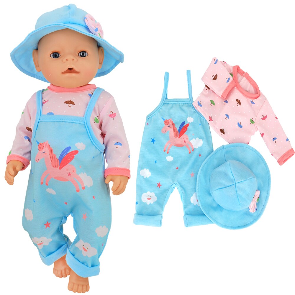 40cm reborn baby docka kläder kanin overall för 40cm docka jumpsuit nenuco y su hermanita 18 tum flick docka kläder: A5
