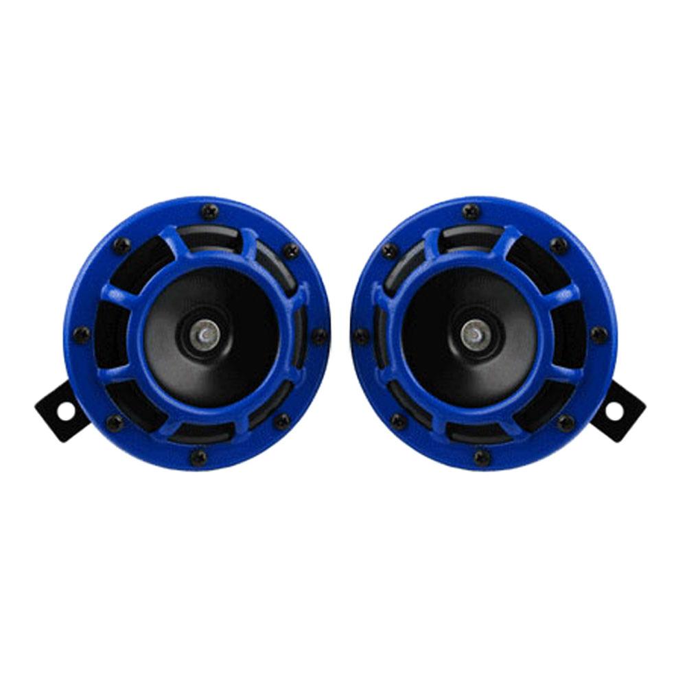 1 Pair 12V Waterproof Car SUV Truck High Low Tone Super Loud Horn Loudspeaker S: Blue