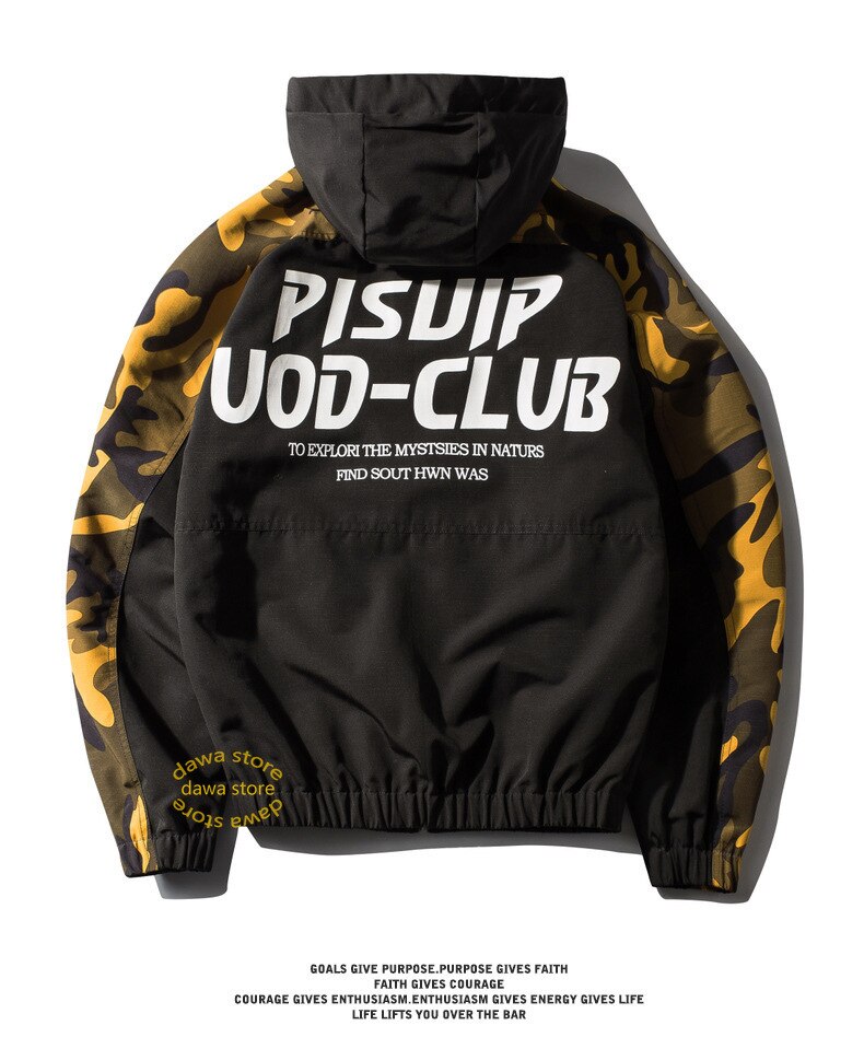 Fishing Jacket Men Camouflage Fishing Shirt Long Sleeve Loose Spring Autumn Fishing Clothing Hooded Zipper Outdoor Casual Wear