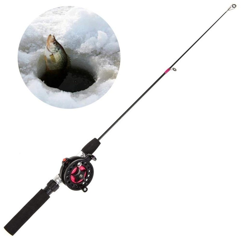 Karper Hengel Draagbare Telescopische Ijs Hengel En Reel Set Winter Mini Vis Poolwiel Outdoor Vissen Accessoires