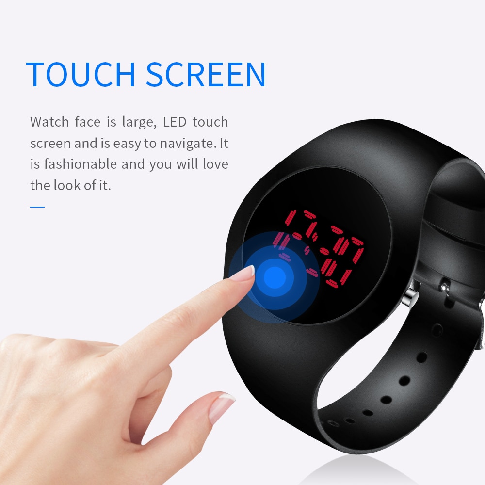 Reloj de para hombre, Ultra delgado, redondo, deportivo, reloj electrónico para estudiantes, reloj Digital impermeable para hombres, reloj Digital para mujer, reloj masculino