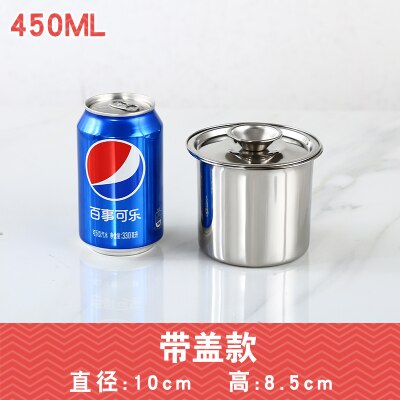 kitchen accessories meal prep serving bowl soup pot with lid ureens noodle cans seasoning oil container 1pc: 450ml