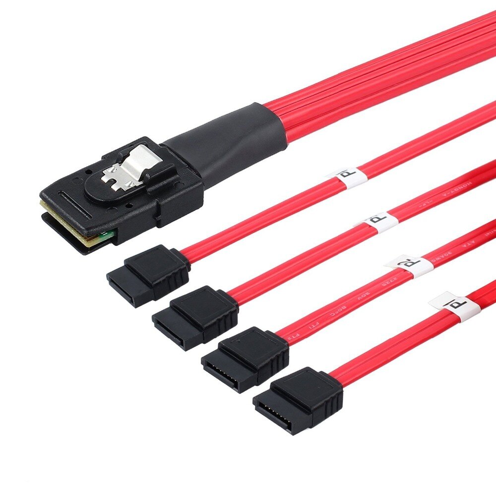 Mini SAS 8087 SFF-8087 naar 4 SATA Splitter Kabel Vooruit Breakout