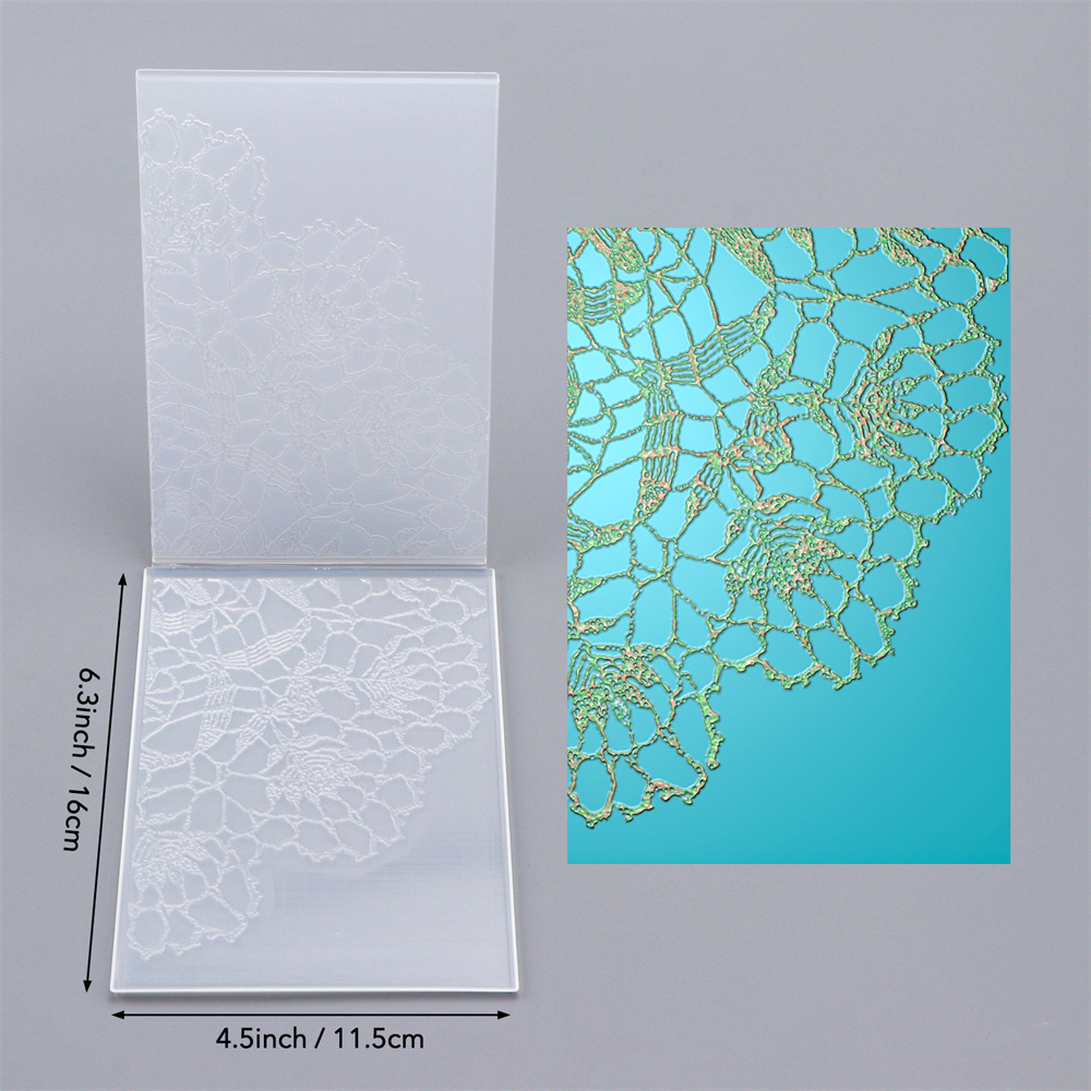 Carpeta de estampado con textura 3D, carpeta de estampado de fondo del Día de San Valentín para plantilla para hacer tarjetas, manualidades de álbum de recortes: plum