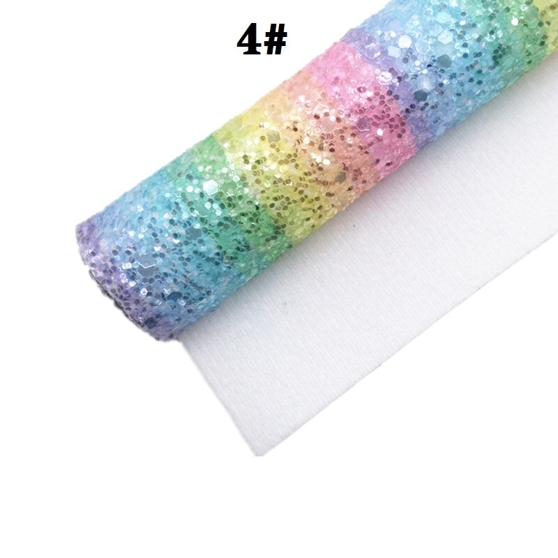 Sateenkaari raidat paksu glitter vinyyli kangas arkki huopa tausta synteettinen nahka tekovinyyli tee itse  a4 koko  r409a
