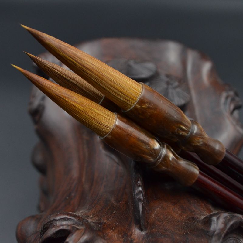 3pcs White Clouds Calligraphy Wolf Hair Writing Brush Calligraphy Drawing Freehand Painting Brushes Brush Pen Tinta China