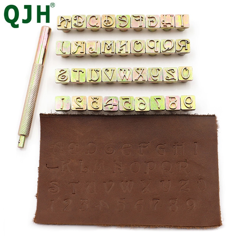 36 sztuk alfabet cyfrowy tłoczenie skóry drukowanie narzędzia robić dziurkownia angielskie litery metalowe skórzane zestaw stempli narzędzia skórzane galanterii skórzanej