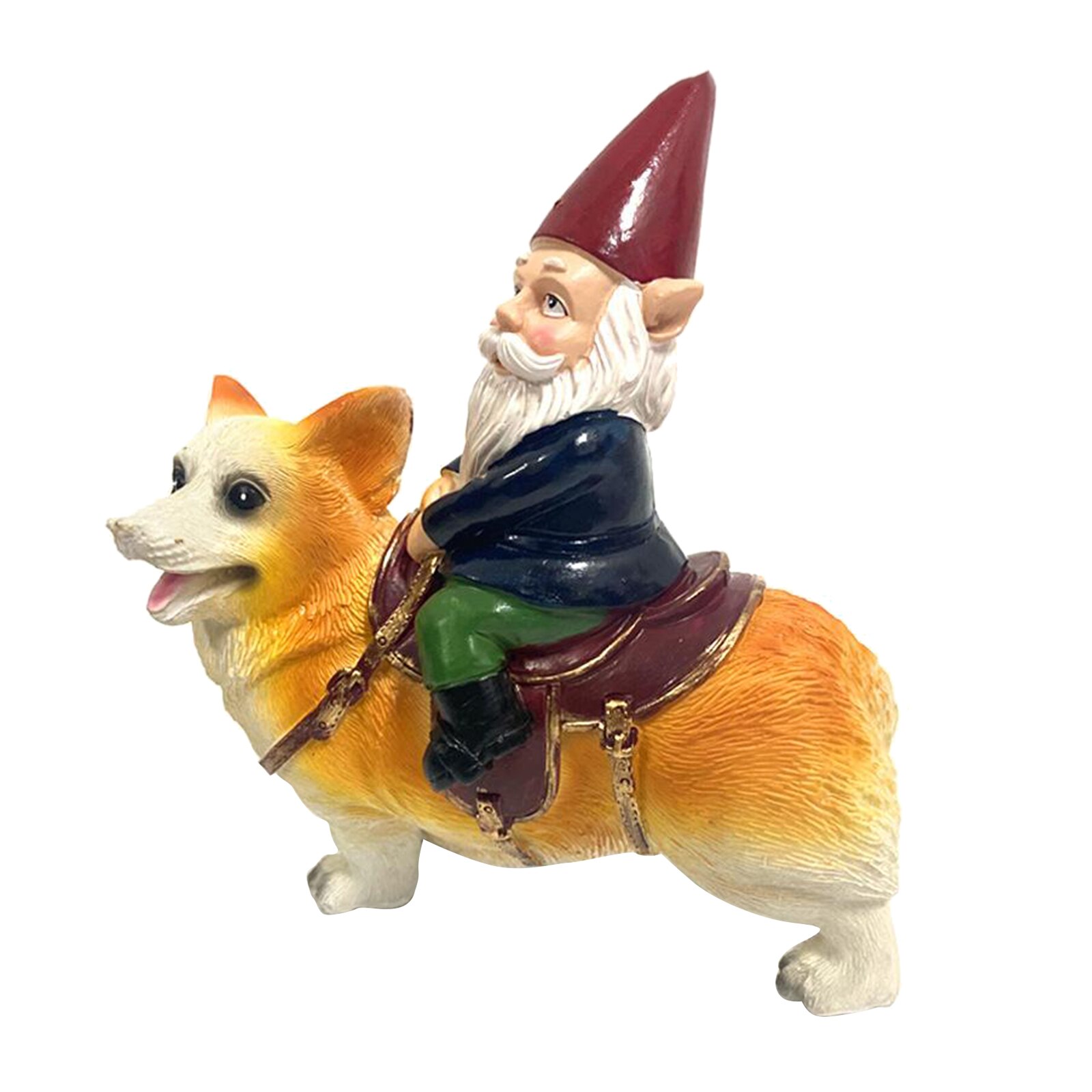 Funny Garden Gnome Statue Figurines Christmas Dress Up DIY for Indoor Outdoor Decoration: J