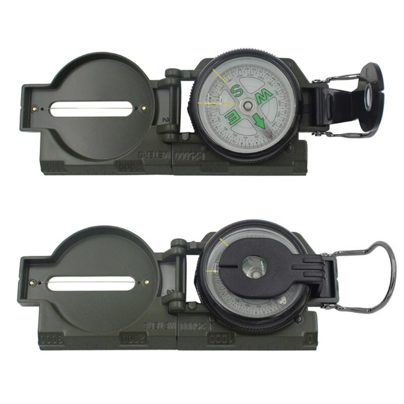 Pocket Camping Compass, Portable Survival Sports Measuring Scale Map Navigation Compass for Camping Hiking