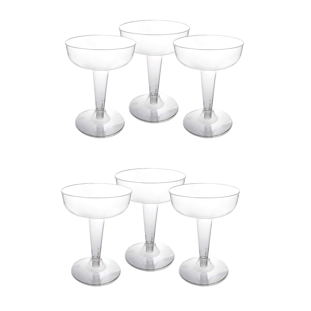 Home and Living Disposable Hard Plastic Martini Champagne Cocktail Cups