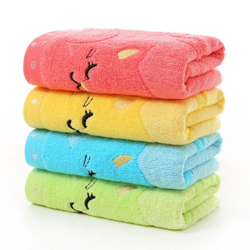 Musical Notes Small Towel Bamboo Fiber Music Cat Soft Towel Children's Jacquard Embroidered Wool Towel Baby Stuff
