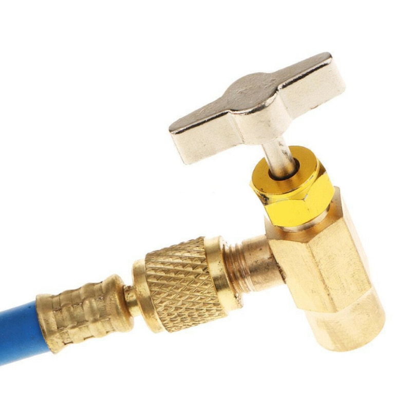 Car Air Conditioning Repair Tool R134a Air Conditioner Fluoride Tube Quick Release Refrigerant Connector Pressure Gauge