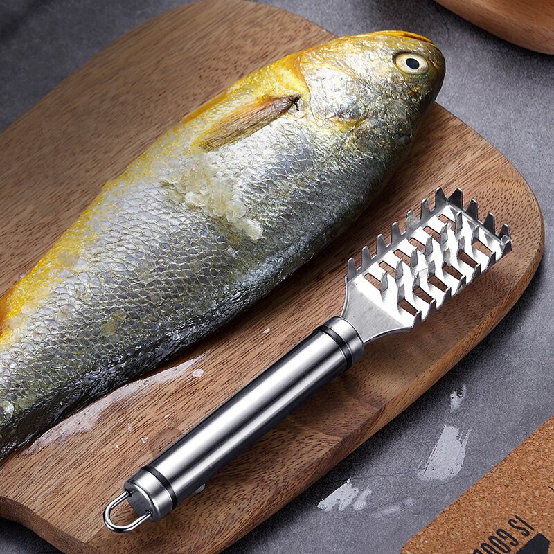for fish cleaning cleaner fishing stainless steel Fish scaler remover skin clean knife chef Kitchen accessories gadgets tools