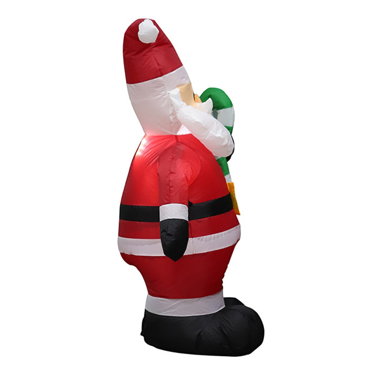Christmas Decor 1.2M LED Air Inflatable Crutches Santa Claus with Air Blower Night Light Giant Inflatable Doll for Garden