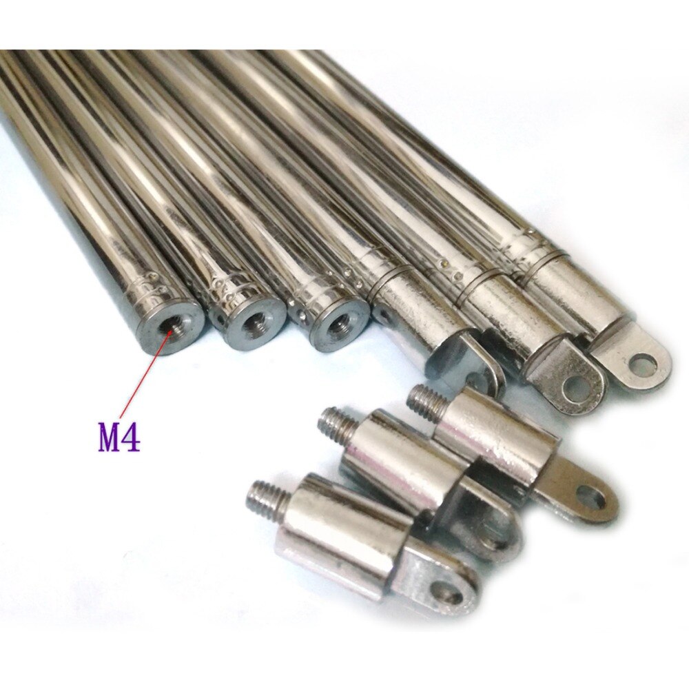 1PC Telescopic Antenna 1200mm FM Radio Telecontrol Alarm Antenna 10 Sections Stainless Steel Aerial