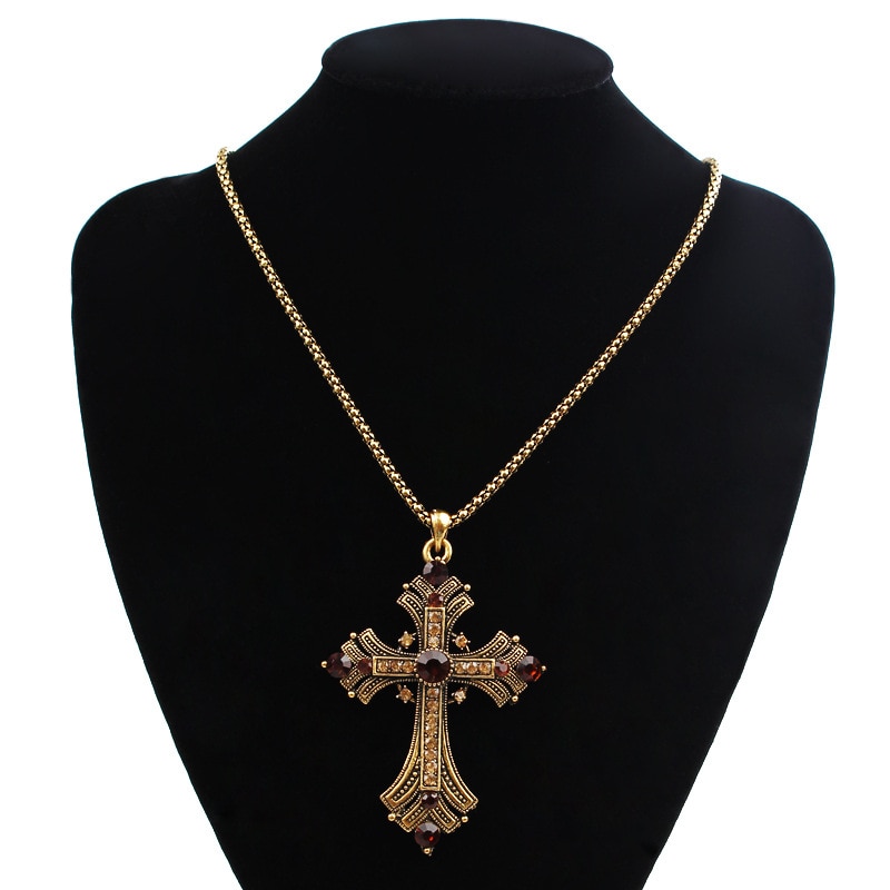 Cross Adjustable Bail Pendant Christian Cross