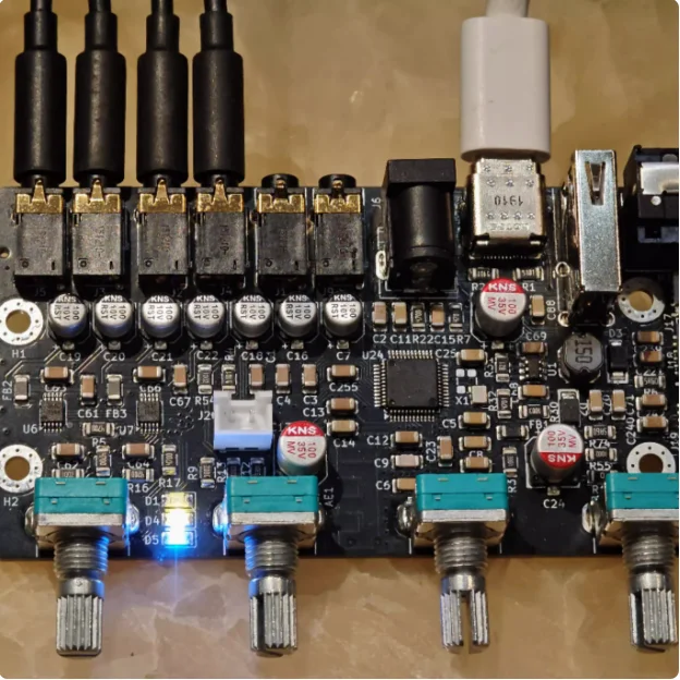 GHXAMP 7-Channel DSP Preamplifier tuning board 7-way independent 15 segment EQ 1piece