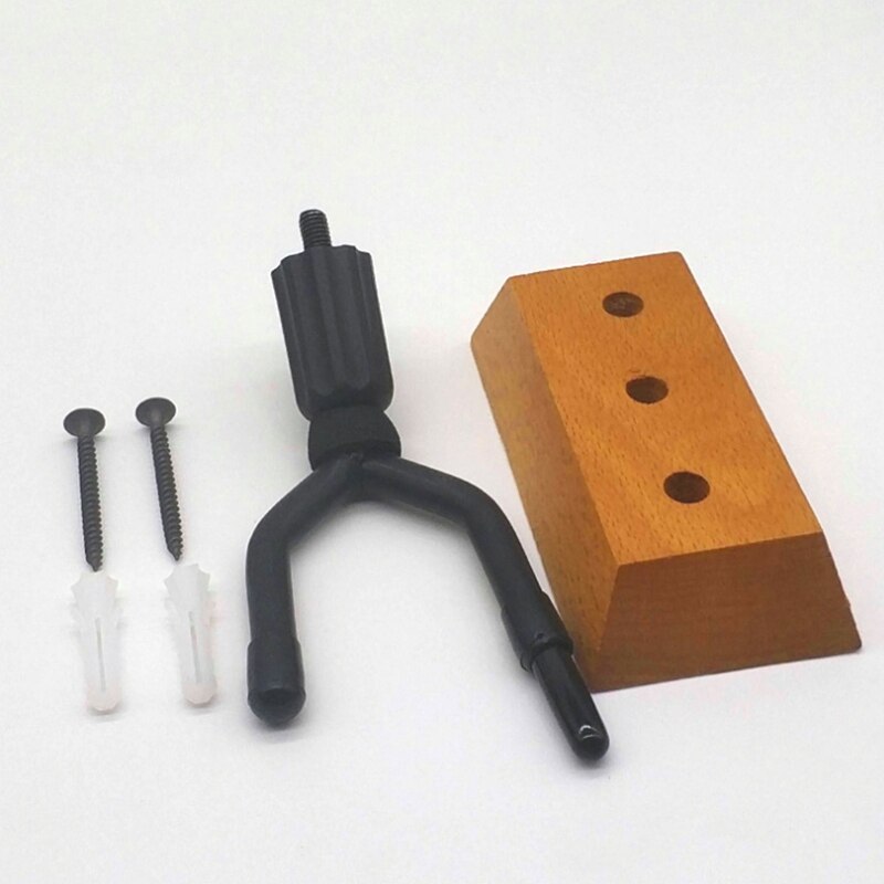 Wandhouder voor een viool, ukelele kleerhanger met autoslot, hardhout viool beugel haak met booghouder rubberen kussens, mandolines ukelele voor thuis studio de muur