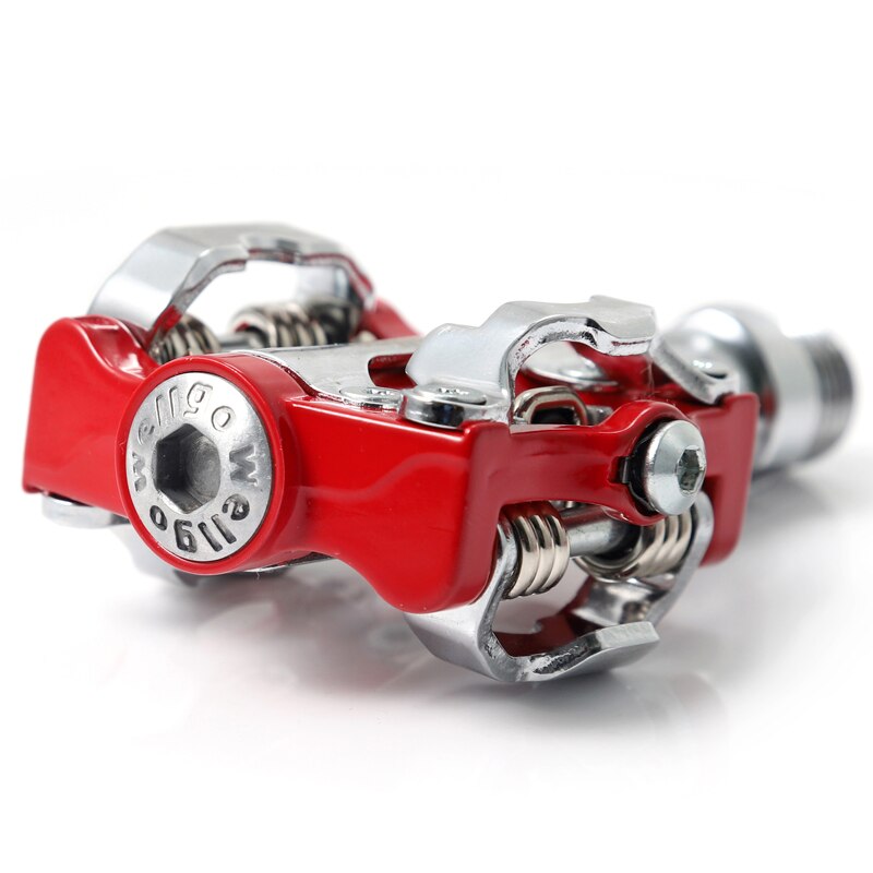 Wellgo M19 Aluminum Alloy MTB Mountain Bicycle Pedal Sealed Bearing Clipless pedal SPD Bike Pedals red