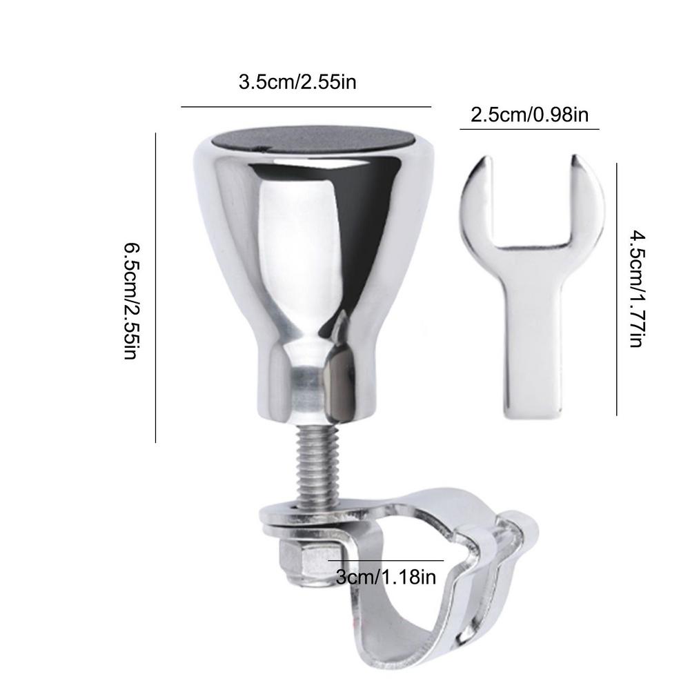 Boule de volant de bateau en acier inoxydable 316, bouton de poignée, aide tournante, commande manuelle, volant marin, aide au bouton Bouton rotatif pour yacht, bateaux Accessoires marins: MARRON