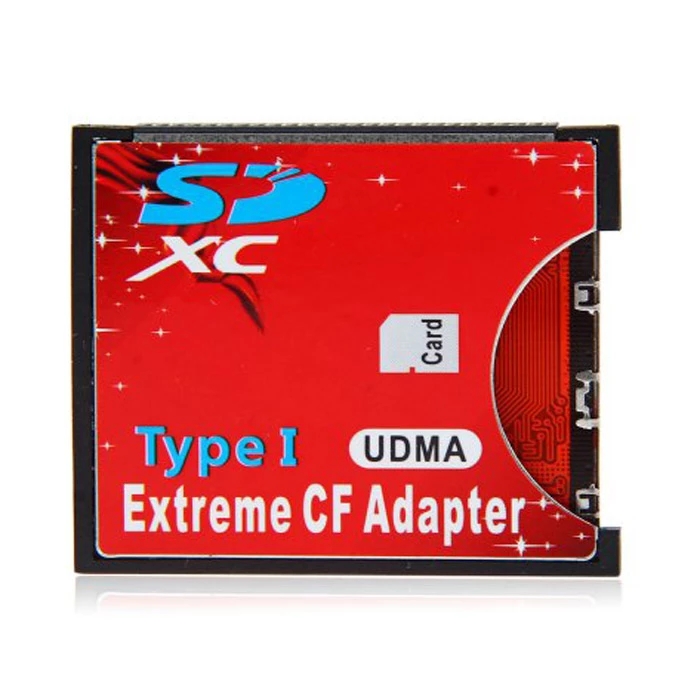 SD to CF Card Adapter SDHC SDXC to Standard Compact Flash Type I Card Converter UDMA Card Reader With SD Card 16GB-128GB: Only adapter