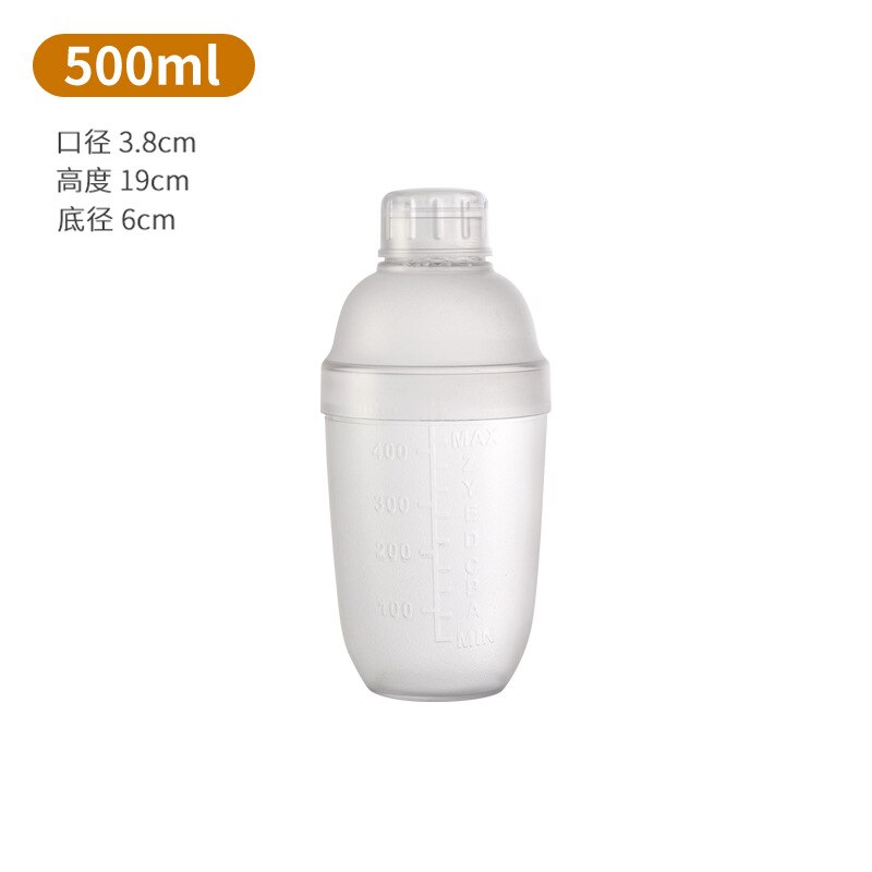 PC Shaker Cup Shaker with Scale Shaker Shaker Shaker Milk Teapot Juice Shaker Resin Shaker Shaker: 500CC