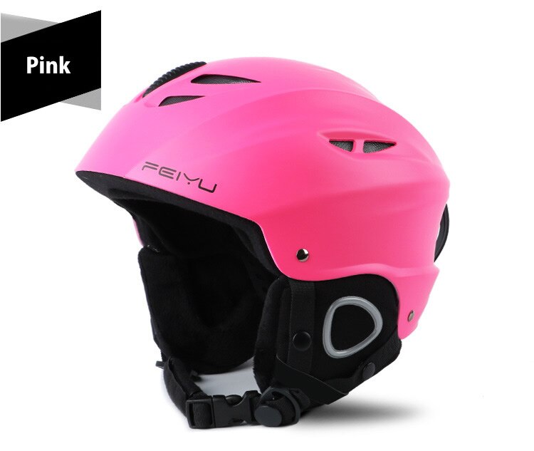 Ski Helmet Integrally-molded Adult Snowboard Helmet Men Women Skating/Skateboard Winter Sports Safety Helmets: Pink / M