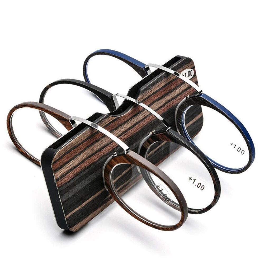 Ienjoy Pince-Nez Neus Clip Leesbril Vergrootglas Glasse Mannen Vergrootglas Draagbare Legless Bril TR90 Draagbare Met Doos