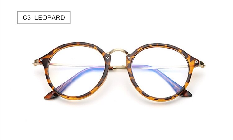 SWOKENCE Blue Light Proof Protective Glasses Women Men No Diopter Anti-radiation Goggles Anti-radiation Eyeglasses F192: C3  LEOPARD