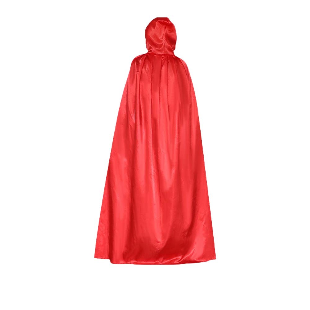Misterioso cor sólida capa de halloween esfregando com chapéu grande traje cosplay capa clássico com capuz capa de bruxa criança: M / Preto
